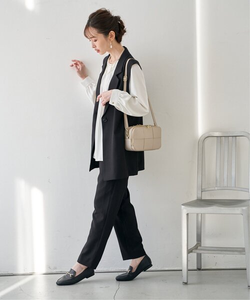 ikka（イッカ） ショルダーバッグ バッグ 編み込みスクエアショルダー