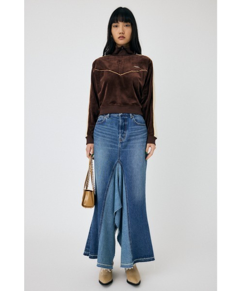 moussy VELOUR PIPING HALF ZIP トップス MOUSSY tシャツ VELOUR PIPING HALF ZIP トップス レディース