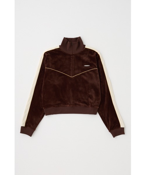 moussy VELOUR PIPING HALF ZIP トップス MOUSSY tシャツ VELOUR PIPING HALF ZIP トップス レディース