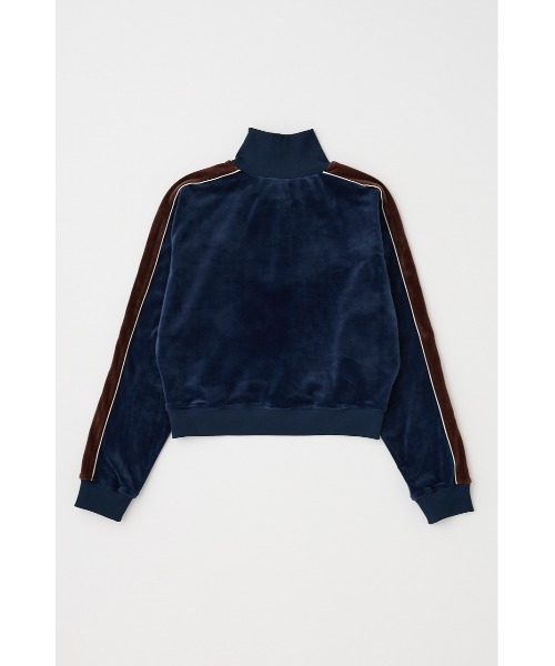 MOUSSY tシャツ VELOUR PIPING HALF ZIP トップス レディース