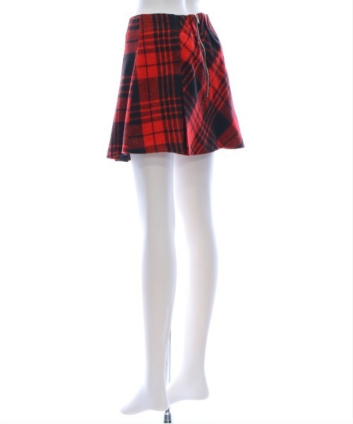 clear スカート ボックスプリーツチェック柄ミニスカート「女子