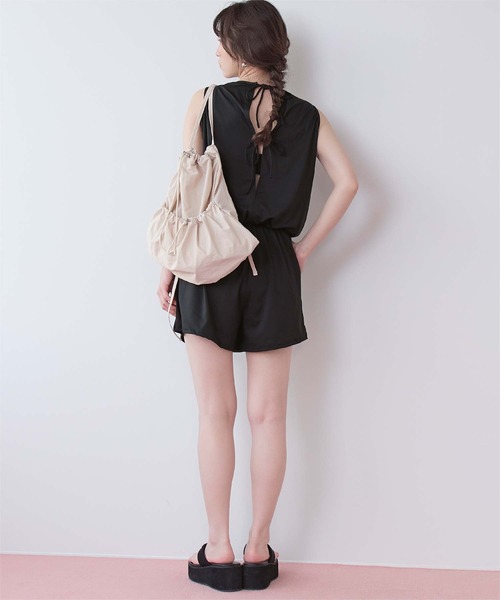 SEA DRESS（シードレス） uvカット 水着 バックリボンノースリーブ 