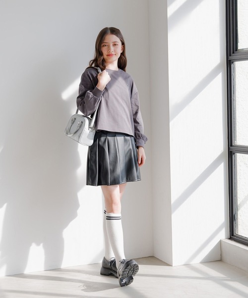 【関税込み】Kids Worldwide ブラック Be Yourself 長袖Tシャツ GLOBAL WORK tシャツ ヘビロッTEEワイド長袖/147421 キッズ 子供