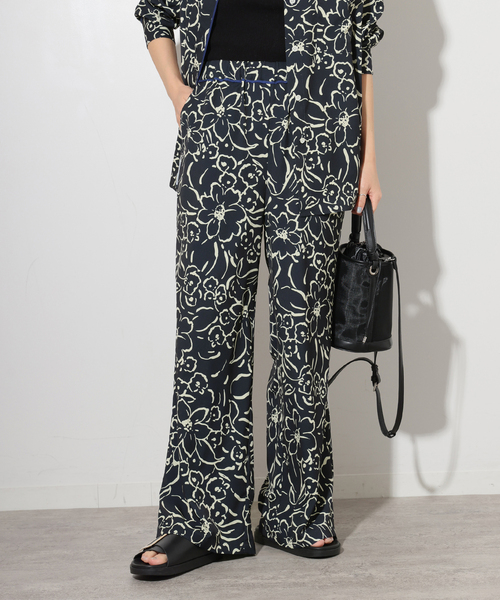 JOURNAL STANDARD relume ノーカラーコート　イージーパンツ JOURNAL STANDARD relume スラックス パンツ ラインフラワー
