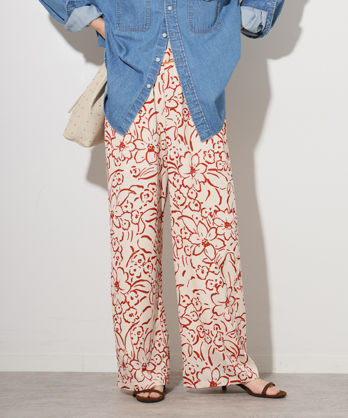 JOURNAL STANDARD relume スラックス パンツ ラインフラワー