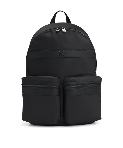 HUGO BOSS バックパック　美品 HUGO デイバック リュック ツイル バックパック スタックロゴ