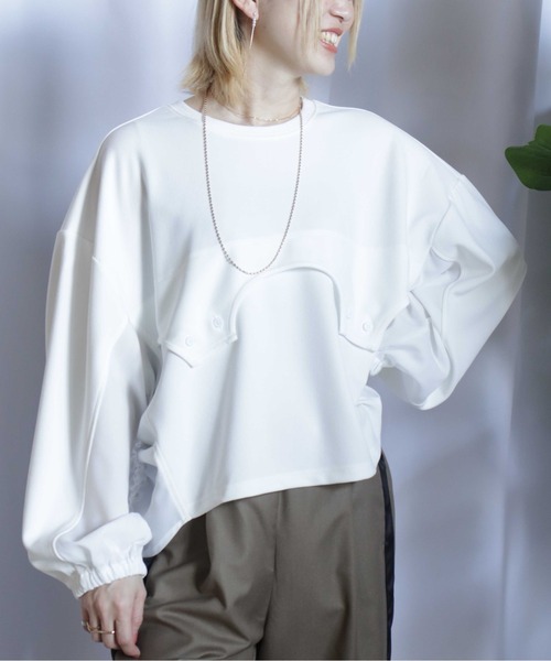 tシャツ すそドロスト変形Tシャツ レディース