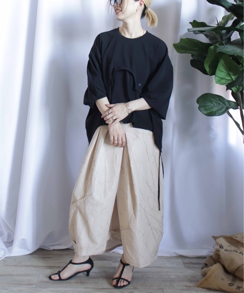tシャツ すそドロスト変形Tシャツ レディース BITTOKO tシャツ すそドロスト変形Tシャツ レディース