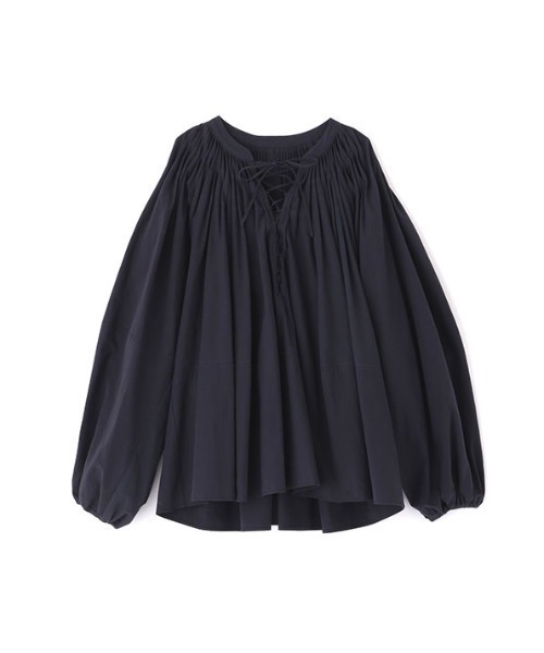 ETRE TOKYO 25SS ハンドタックレースアッププルオーバー ETRE TOKYO ブラウス シャツ ハンドタックレースアッププル