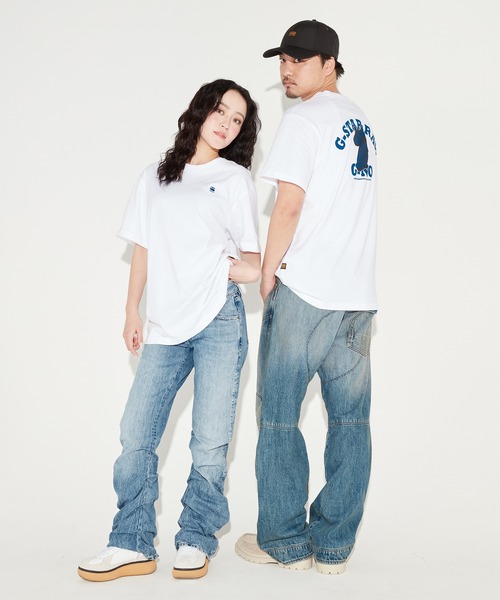 G-STAR RAW tシャツ BACK G-NO LOOSE GRAPHIC T-SHIRT/オーバーサイズ