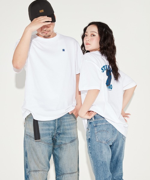 G-STAR RAW tシャツ BACK G-NO LOOSE GRAPHIC T-SHIRT/オーバーサイズ
