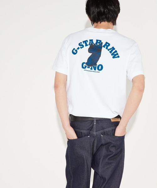 G-STAR RAW tシャツ BACK G-NO LOOSE GRAPHIC T-SHIRT/オーバーサイズ