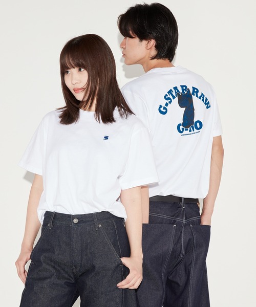 G-STAR RAW tシャツ BACK G-NO LOOSE GRAPHIC T-SHIRT/オーバーサイズ