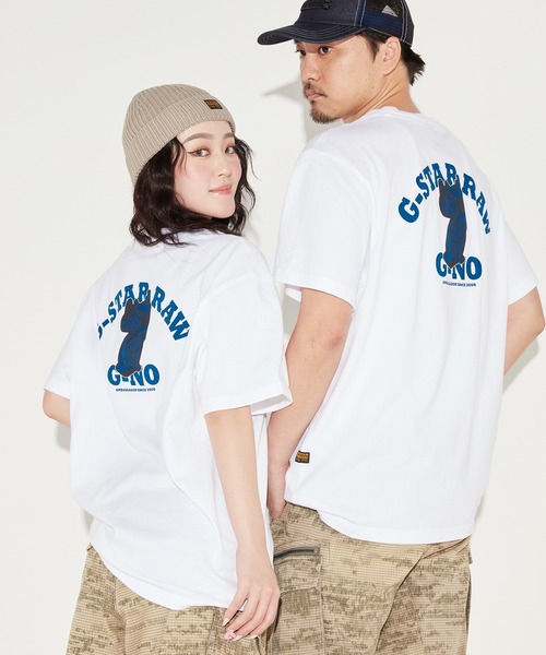 G-STAR RAW tシャツ BACK G-NO LOOSE GRAPHIC T-SHIRT/オーバーサイズ