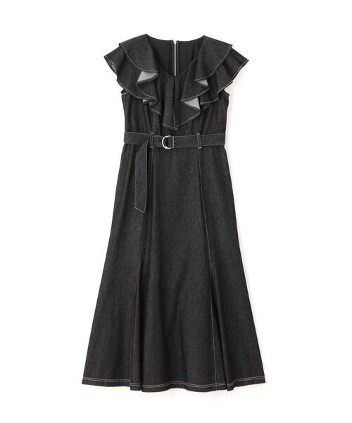 デニムワンピース intherise PROPORTION BODY DRESSING ワンピース 「E」フリルデニム