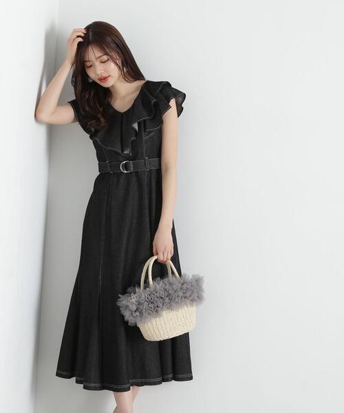 PROPORTION BODY DRESSING ワンピース 「E」フリルデニム