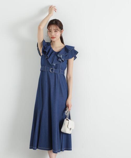 イルグッフォ　立体フリルデニムワンピース PROPORTION BODY DRESSING ワンピース 「E」フリルデニム