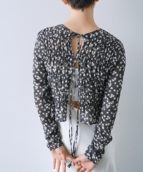 ブラウス シャツ petit flower ribbon blouse レディース