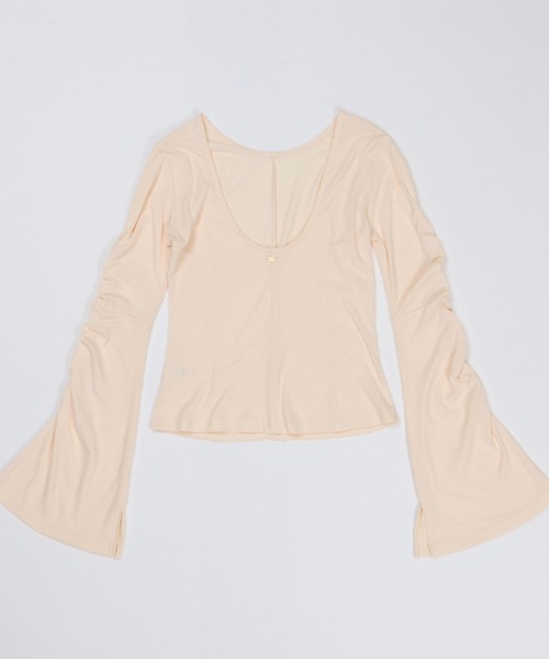NOTRE emor flare sleeve design top レディース : ZOZOTOWN