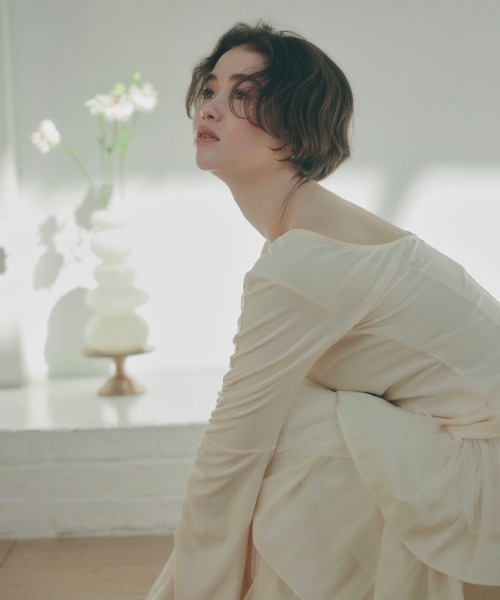 NOTREemor ノートルエモア パフスリーブシアージャケット セール】puff sleeve sheer jacket（テーラードジャケット