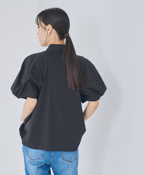 RONEL ブラウス シャツ コクーン半袖フレアブラウス レディース