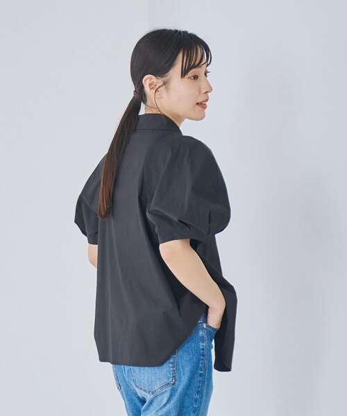 RONEL ブラウス シャツ コクーン半袖フレアブラウス レディース 