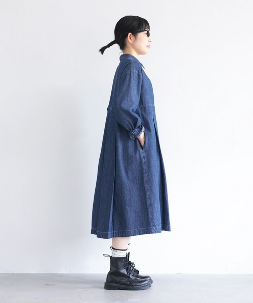 bonjour diary denim ワンピース 2-3y LILI et NENE キッズ BONJOUR 2024SS KIDS TUNIQUE Denim 8A