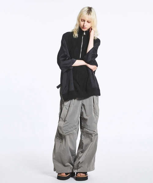 トップス MAISON SPECIAL CarneBBollenteSex\" T MAISON SPECIAL（メゾンスペシャル） tシャツ Ribbon Cutout Tops