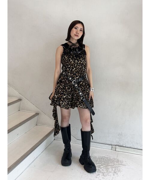 jouetie ワンピース ドレープフリルカットミニワンピース 迷彩