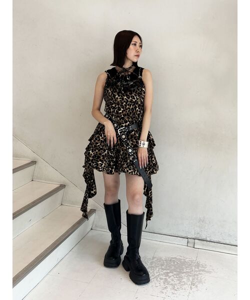 jouetie❤️ドレープフリルカットワンピース❤️迷彩柄 jouetie ワンピース ドレープフリルカットミニワンピース 迷彩