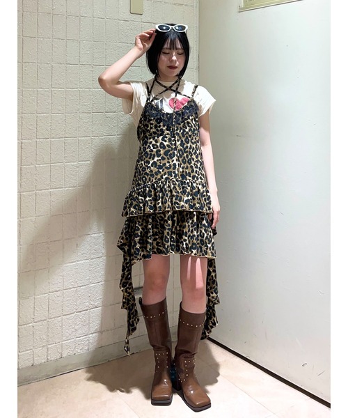 jouetie ワンピース ドレープフリルカットミニワンピース 迷彩