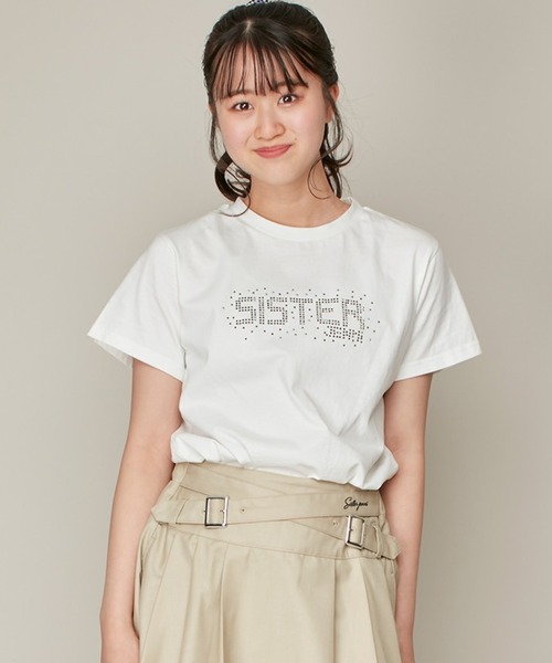 tシャツ FRONT GATHERED L/S BABY TEE レディース SISTER JENNI tシャツ カラバリ豊富！「コットン100％」スタッズ