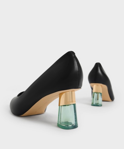 CHARLES & KEITH 新品　完売品　黒　パンプス CHARLES & KEITH チューブラー メリージェーンパンプス （Black