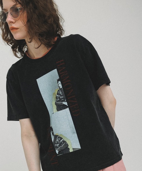tシャツ 「WEB限定」RECORDSガーメントダイTシャツ レディース ADAM ET ROPE' tシャツ 「WEB限定」RECORDSガーメントダイT