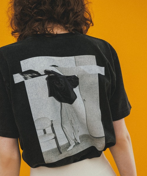 tシャツ 「WEB限定」RECORDSガーメントダイTシャツ レディース ADAM ET ROPE' tシャツ 「WEB限定」RECORDSガーメントダイT