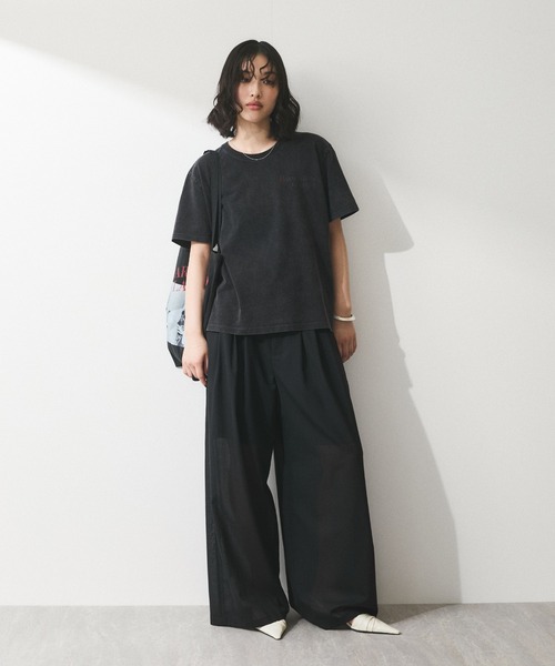 tシャツ 「WEB限定」RECORDSガーメントダイTシャツ レディース ADAM ET ROPE' tシャツ 「WEB限定」RECORDSガーメントダイT