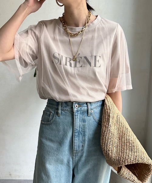 「DouDou」 半袖Tシャツ FREE ベージュ レディース