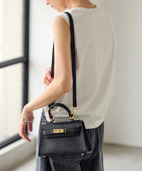 【美品】AULENTTI ハンドバッグ 2way ショルダーバッグ ゴールド金具 lux-japan 메루카리 - 【美品】AULENTTI ハンドバッグ 2way