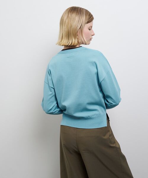 LANVIN en Bleu ニット セーター カラーポイントVネックカーディガン
