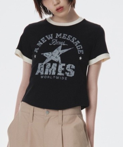 tシャツ 「UNISEX」AMES WORLDWIDE ／ビンテージスターT レディース