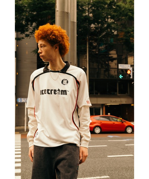 希少 ICECREAM ゲームシャツ サッカー NIGO BBC アイスクリーム ICECREAM（アイスクリーム） tシャツ GAME SHIRT メンズ レディース