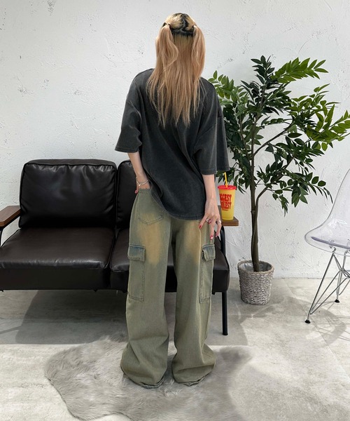 「sedacle」 7分袖Tシャツ MEDIUM ブラック メンズ