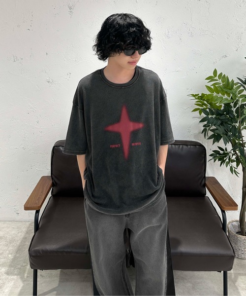 「sedacle」 7分袖Tシャツ MEDIUM ブラック メンズ