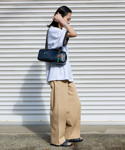 JOURNAL STANDARD ナイロンストレッチワイドパンツ　　黒　ブラック ジャーナルスタンダード JOURNAL STANDARD 《WEB限定追加