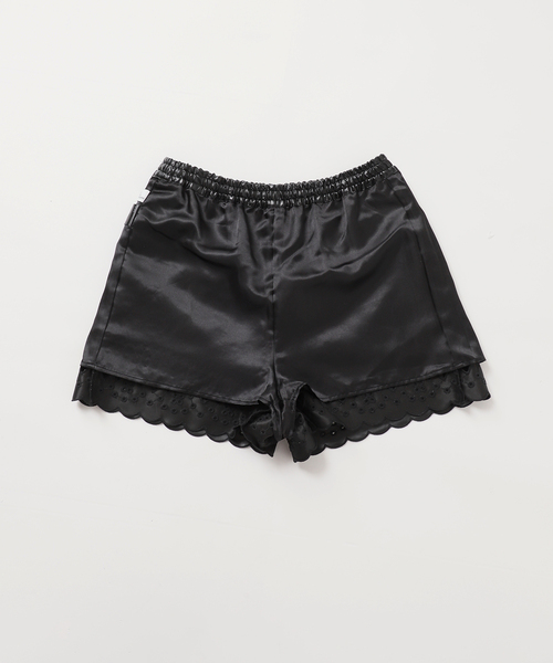♡プランクプロジェクト♡レザーショートパンツ　24aw 38 ブラック 羊革　黒 レザーカーゴショーツ / Leather Cargo Shorts（カーゴパンツ
