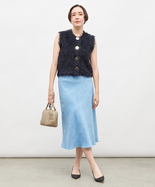 ベスト ジレ ビックボタン起毛ファーベスト レディース NOLLEY'S Sophi ベスト ジレ ビックボタン起毛ファーベスト