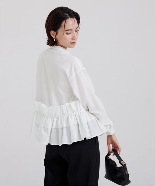 「ur's」 長袖ブラウス M オフホワイト レディース