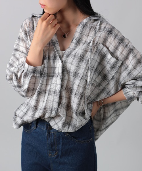 seooocookie プレタ チェック ブラウス M プレタチェックブラウス - seooocookie Japan