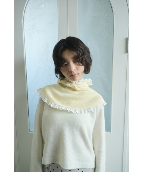 FEKETE（フェケテ） ニット帽 ニットキャップ cotton lace frill