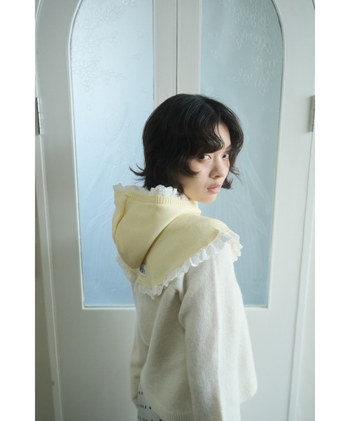 fekete リボン バラクラバ FEKETE（フェケテ）の「ribbon balaclava / リボンバラクラバ（ニット